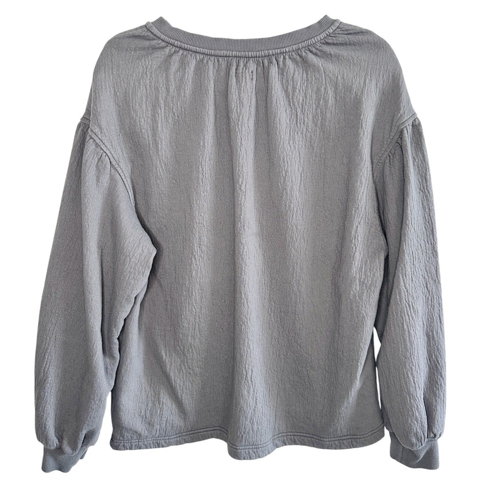 Aerie Easy Street Sweatshirt XS Gray Oversized Slouchy Tunic Tassel Coastal Boho - Picture 8 of 12